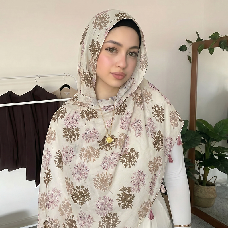Elegant Muslim Hijab Patchwork - Women Fashion Wear incelemesi ve fiyatı