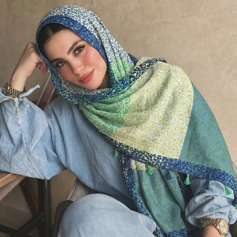 Elegant Muslim Hijab Patchwork - Women Fashion Wear incelemesi ve fiyatı