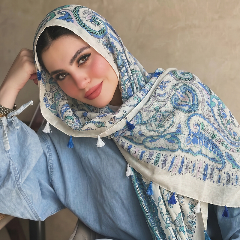 Elegant Muslim Hijab Patchwork - Women Fashion Wear incelemesi ve fiyatı