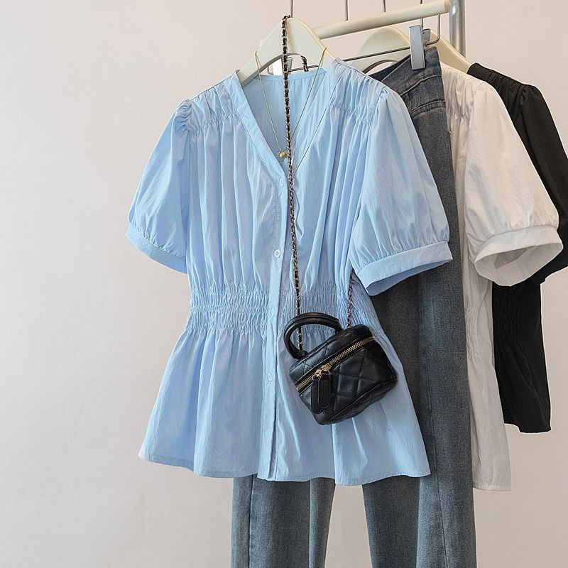 200 Pounds Plus Size Elastic W - Puff Sleeve Blouse incelemesi ve fiyatı