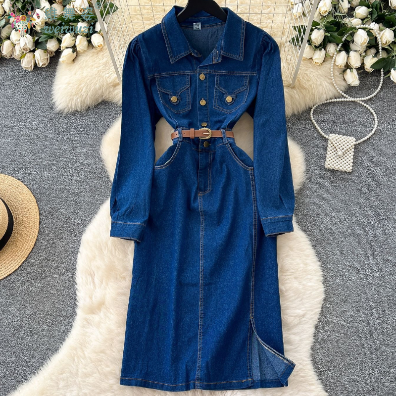 Elegant Women's Denim Dress So - Women Fashion Jeans incelemesi ve fiyatı