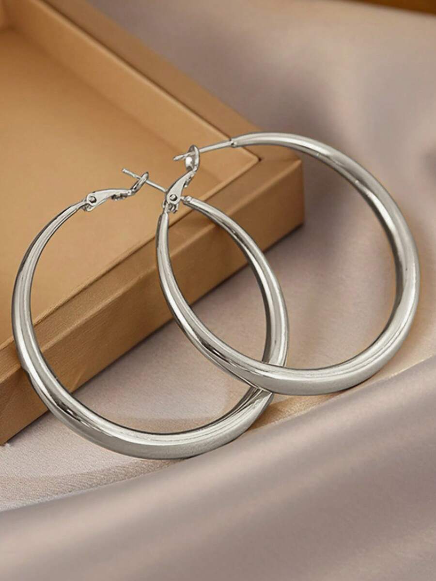Shiny Gold Tone Y2K Minimalist - Women'S Fashion Earrings incelemesi ve fiyatı