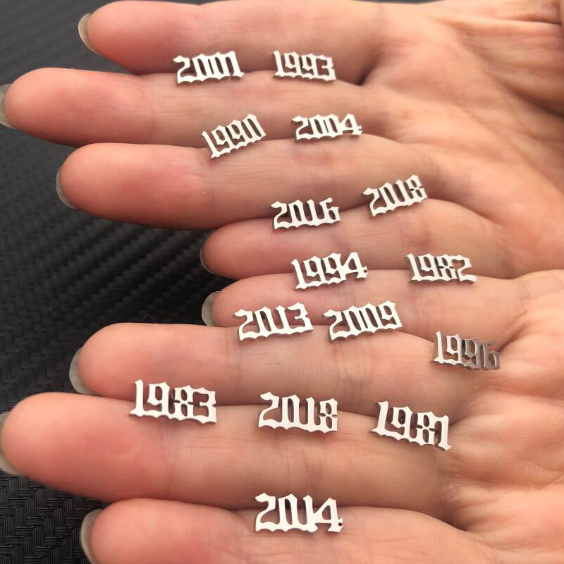 Tiny Year Number Stainless Ste - Women'S Fashion Year 2000 incelemesi ve fiyatı