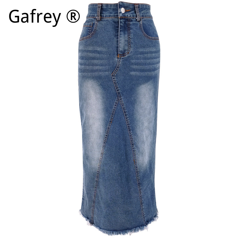 Women Denim Midi Skirt High Wa - Women Fashion Jeans incelemesi ve fiyatı