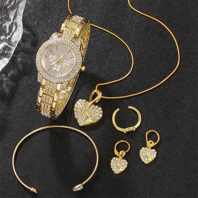 Women's Quartz Watch Gold Luxu - Women'S Fashion Earrings incelemesi ve fiyatı