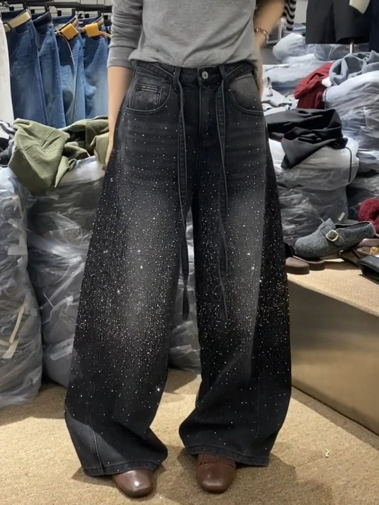 Glittering Rhinestone Denim Pa - Women Fashion Jeans incelemesi ve fiyatı