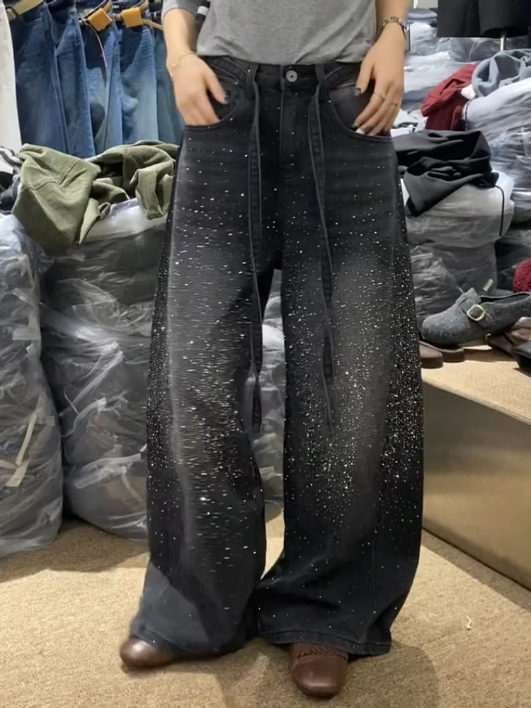 Glittering Rhinestone Denim Pa - Women Fashion Jeans incelemesi ve fiyatı