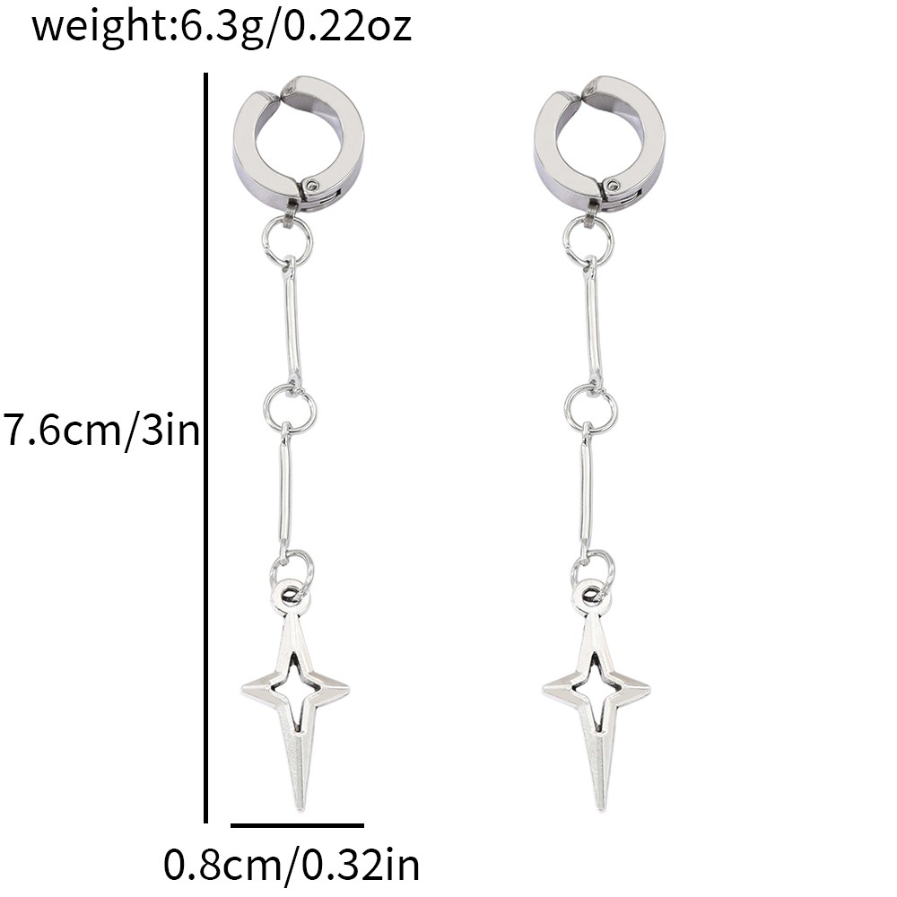 Gothic Jewelry Cross Star Drop - Women'S Fashion Earrings incelemesi ve fiyatı