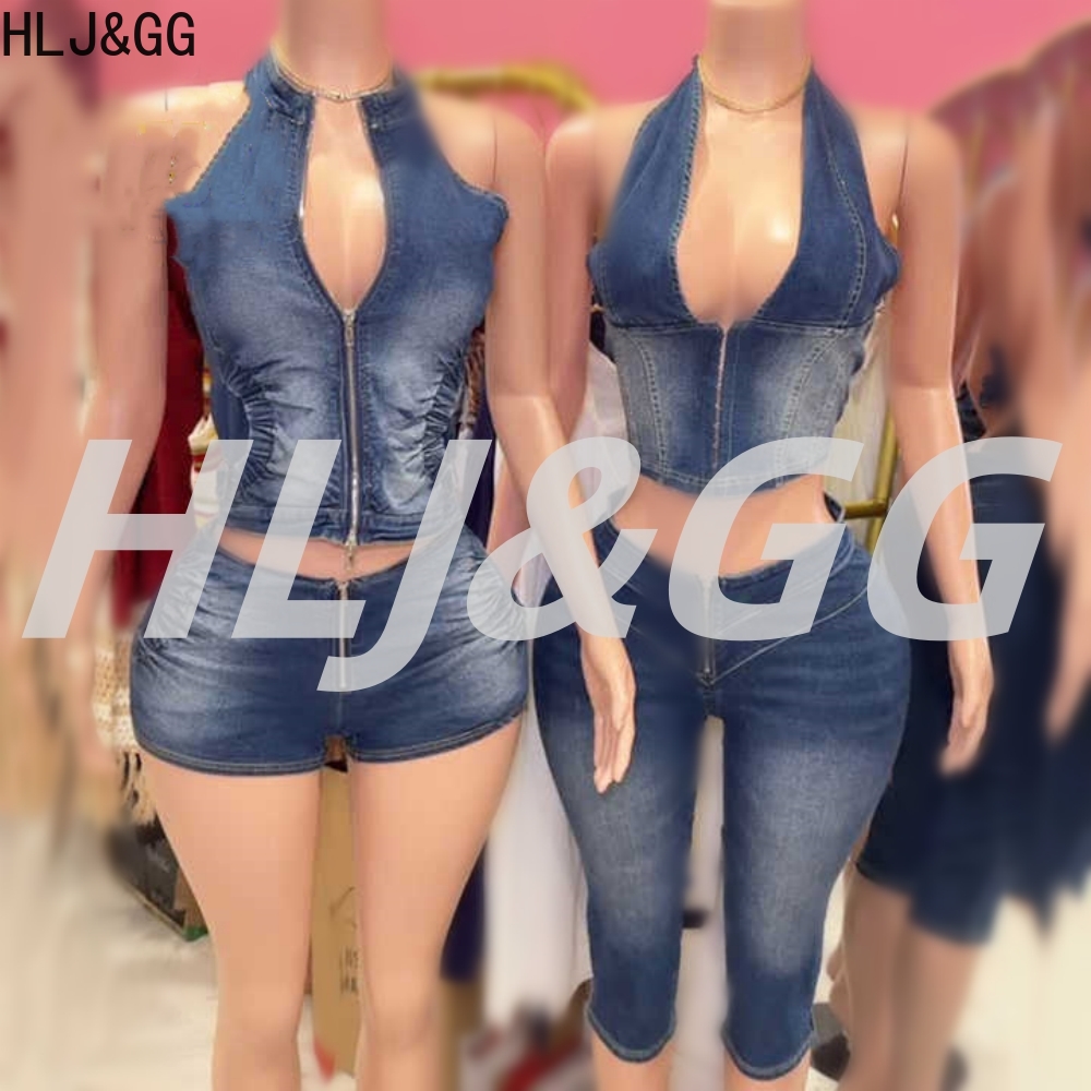 HLJ&GG Blue Fashion Denim Halt - Women Fashion Jeans Top incelemesi ve fiyatı
