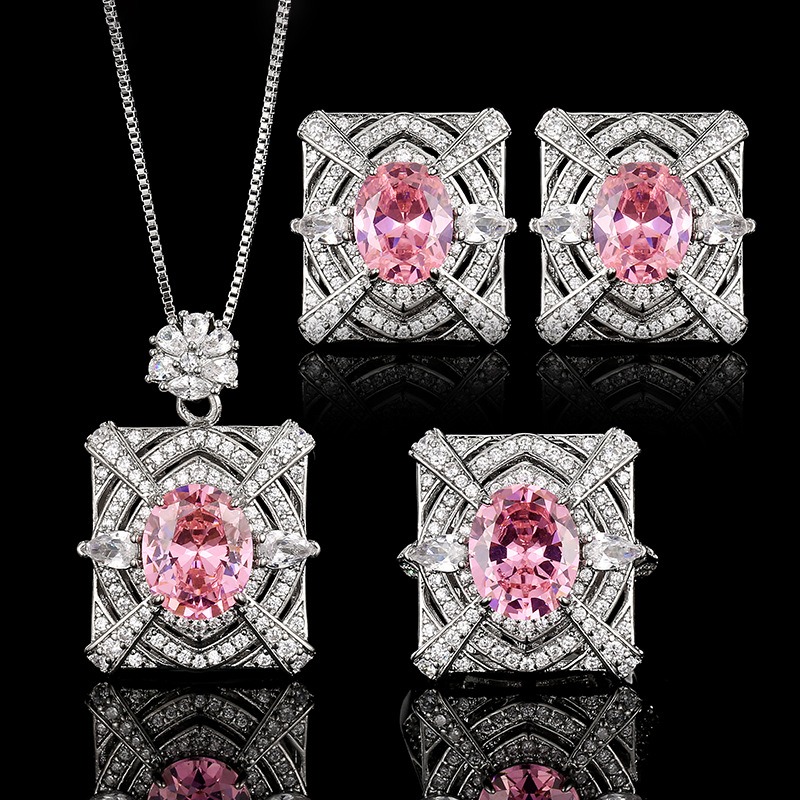 Pink Zirconia Necklace Earring - Women Fashion Uae incelemesi ve fiyatı