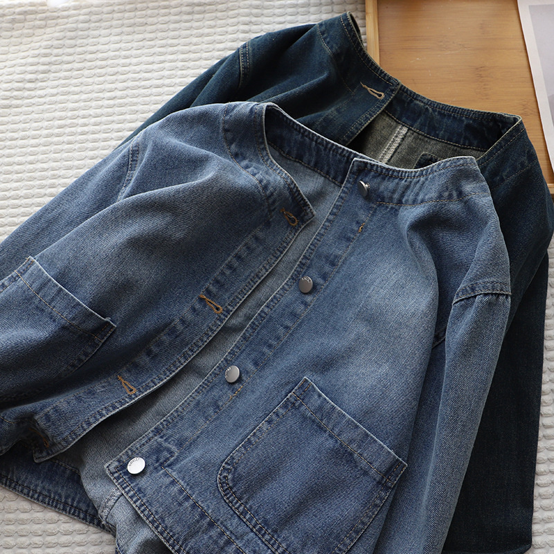Fashion O-neck Denim Jacket Wo - Women Fashion Jeans Top incelemesi ve fiyatı