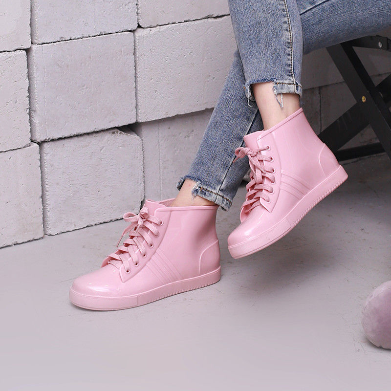 Fashion Lace Up Rainshoes Wome - Women'S Fashion Rain Boots incelemesi ve fiyatı