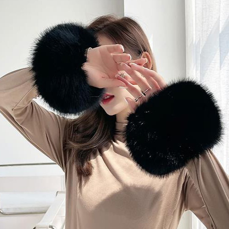 Autumn Winter Plush Decorative - Women Fashion Gloves incelemesi ve fiyatı