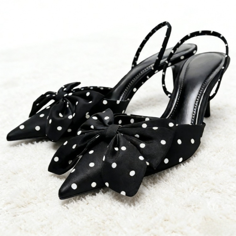 Brown Polka Dot Butterfly Knot - Slip Dress Satin incelemesi ve fiyatı