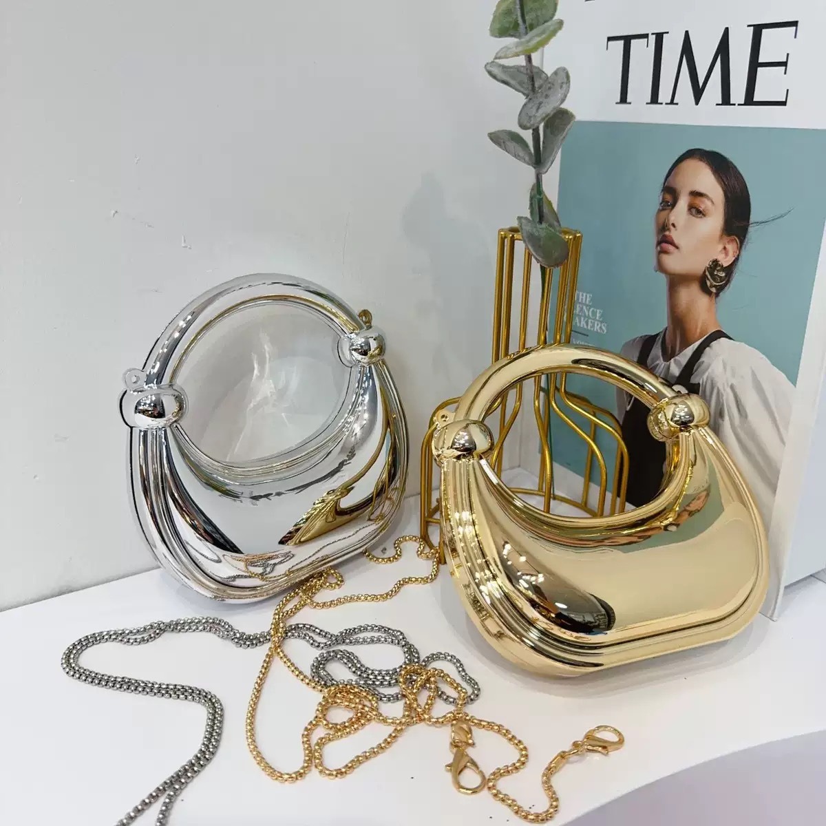 Mini Golden Evening Bag Purses - Women Fashion Handbags incelemesi ve fiyatı