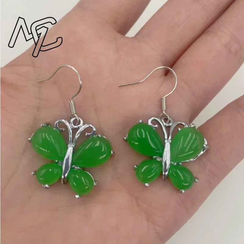 S925 Silver Green Jade Butterf - Women'S Fashion Jewellery incelemesi ve fiyatı
