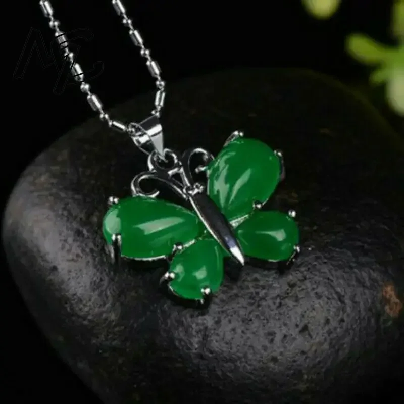 S925 Silver Green Jade Butterf - Women'S Fashion Jewellery incelemesi ve fiyatı