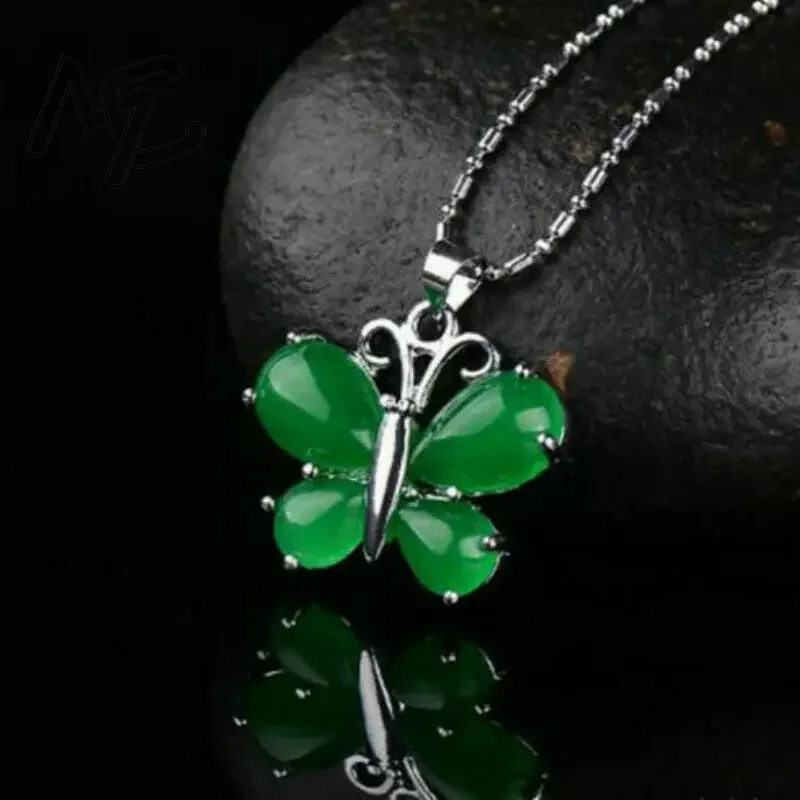 S925 Silver Green Jade Butterf - Women'S Fashion Jewellery incelemesi ve fiyatı