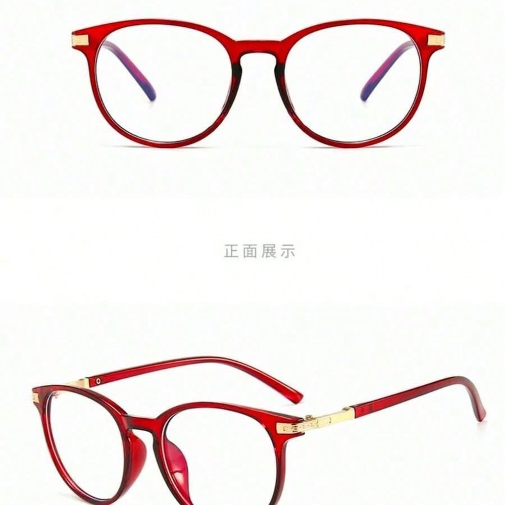 Fashion Women Red Round Frame  - Women'S Fashion Glasses Non Prescription incelemesi ve fiyatı