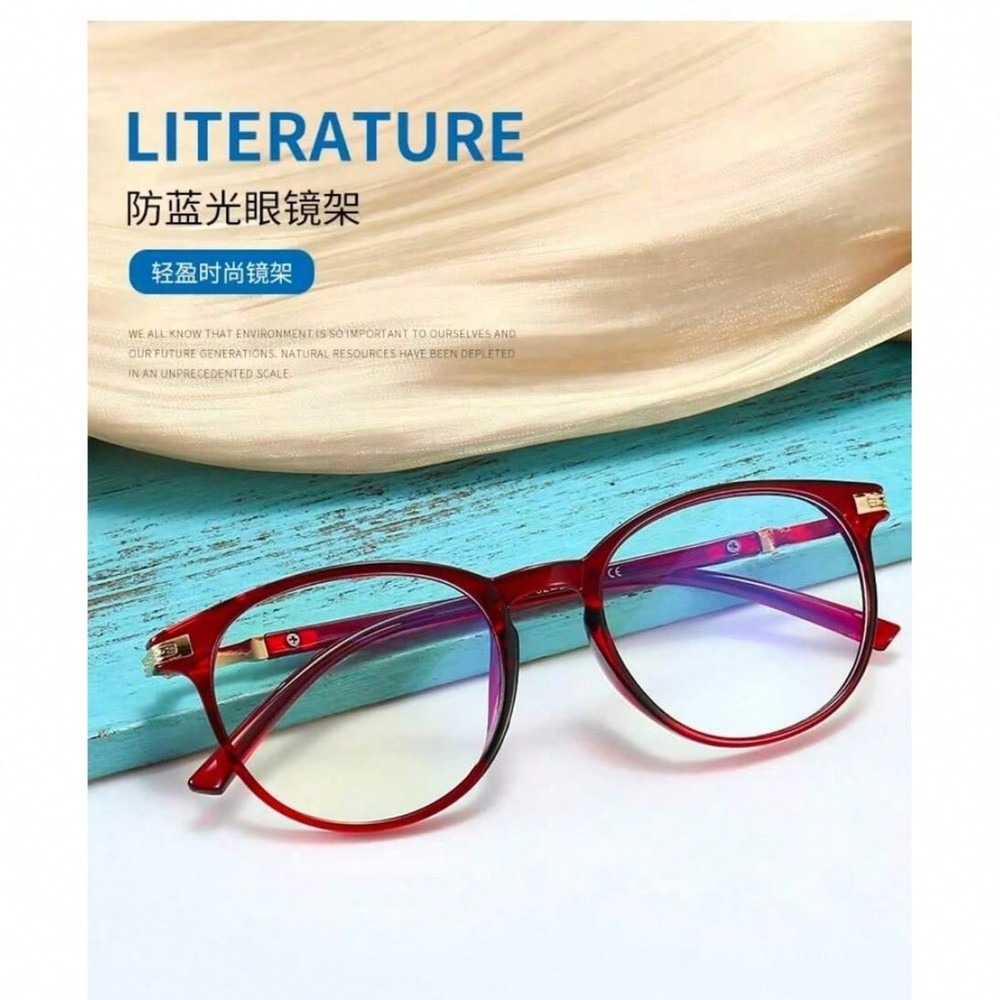 Fashion Women Red Round Frame  - Women'S Fashion Glasses Non Prescription incelemesi ve fiyatı