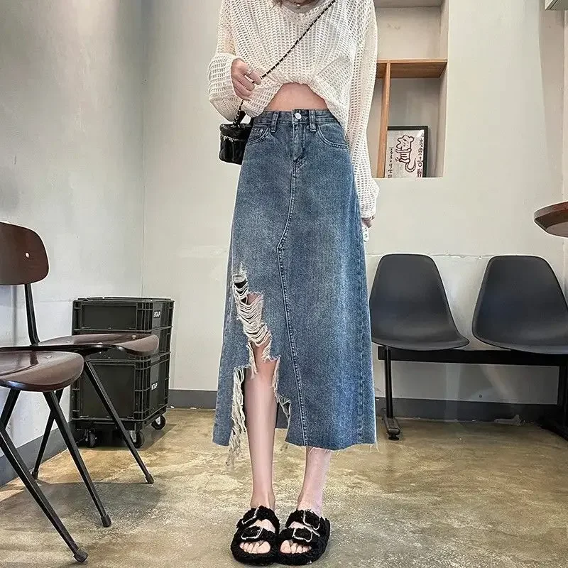 Women's Denim Skirt High Waist - Women Fashion Jeans incelemesi ve fiyatı