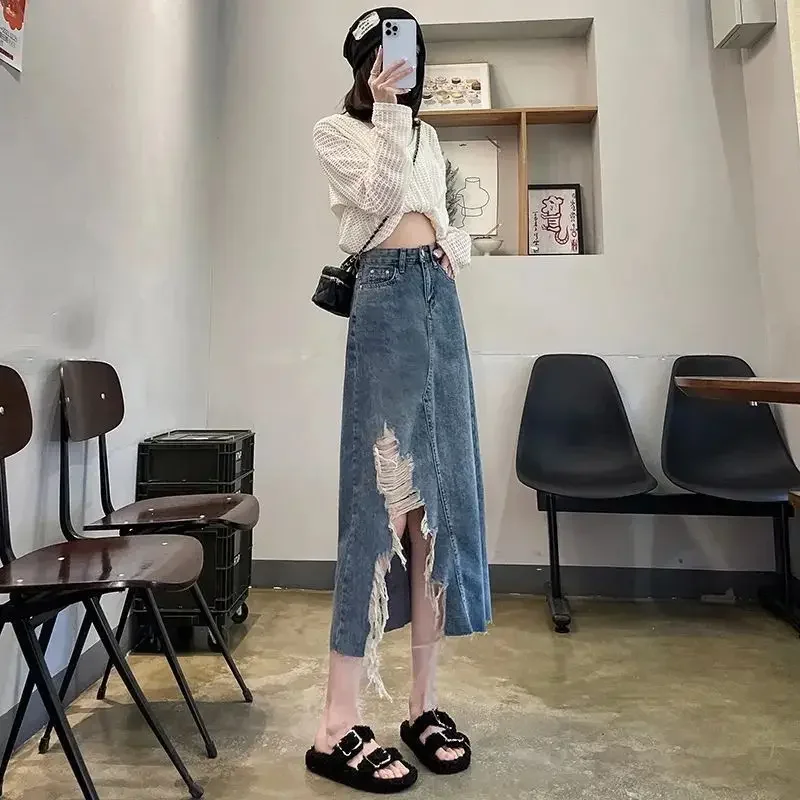Women's Denim Skirt High Waist - Women Fashion Jeans incelemesi ve fiyatı