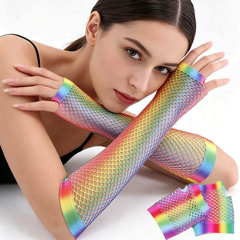 1 Pair Women Long Fishnet Net  - Women Fashion Gloves incelemesi ve fiyatı