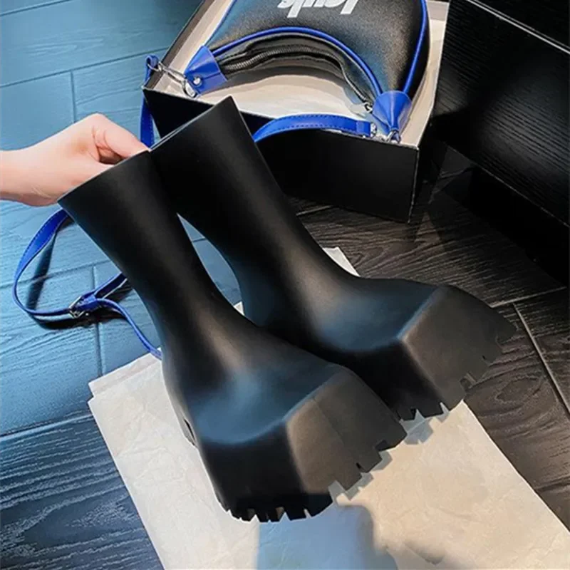 High Quality Soft Leather PU A - Women'S Fashion Rain Boots incelemesi ve fiyatı