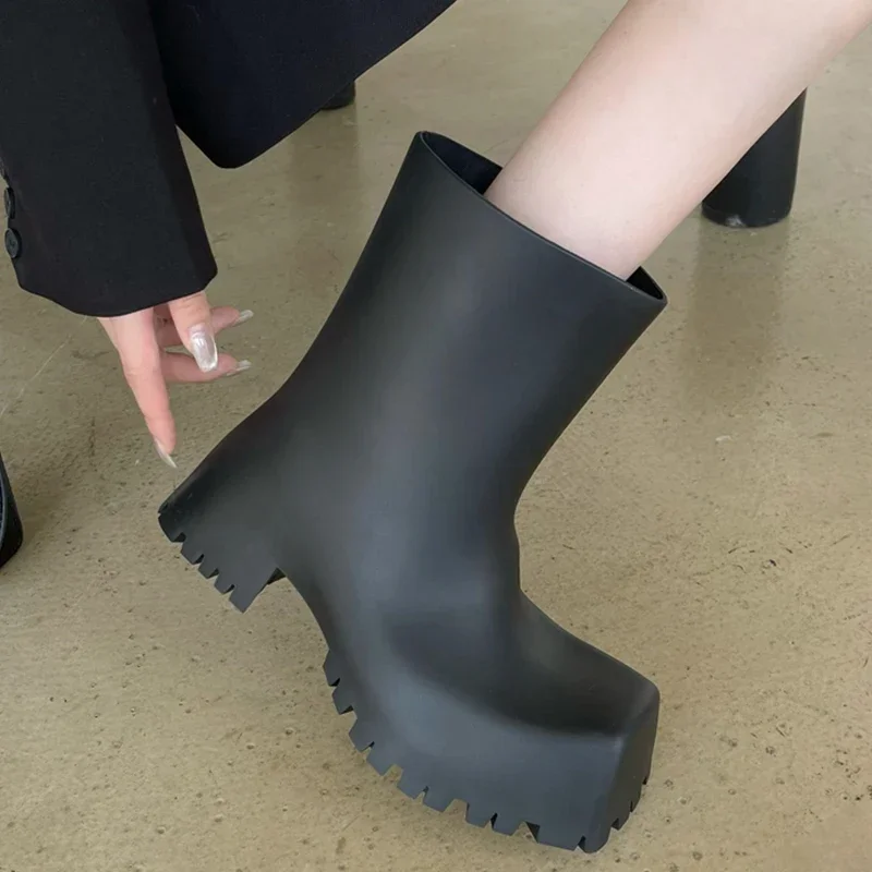 High Quality Soft Leather PU A - Women'S Fashion Rain Boots incelemesi ve fiyatı