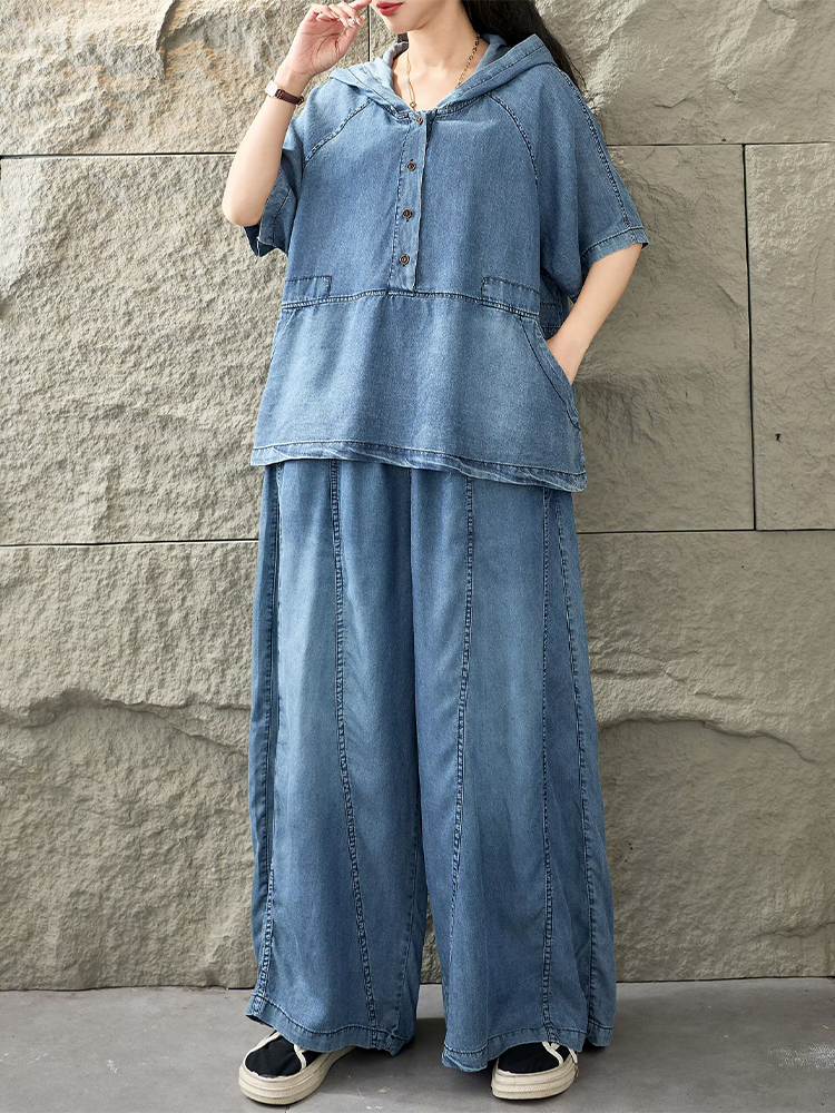 Amax LuluE Summer Hooded 2 Pie - Women Fashion Jeans Top incelemesi ve fiyatı