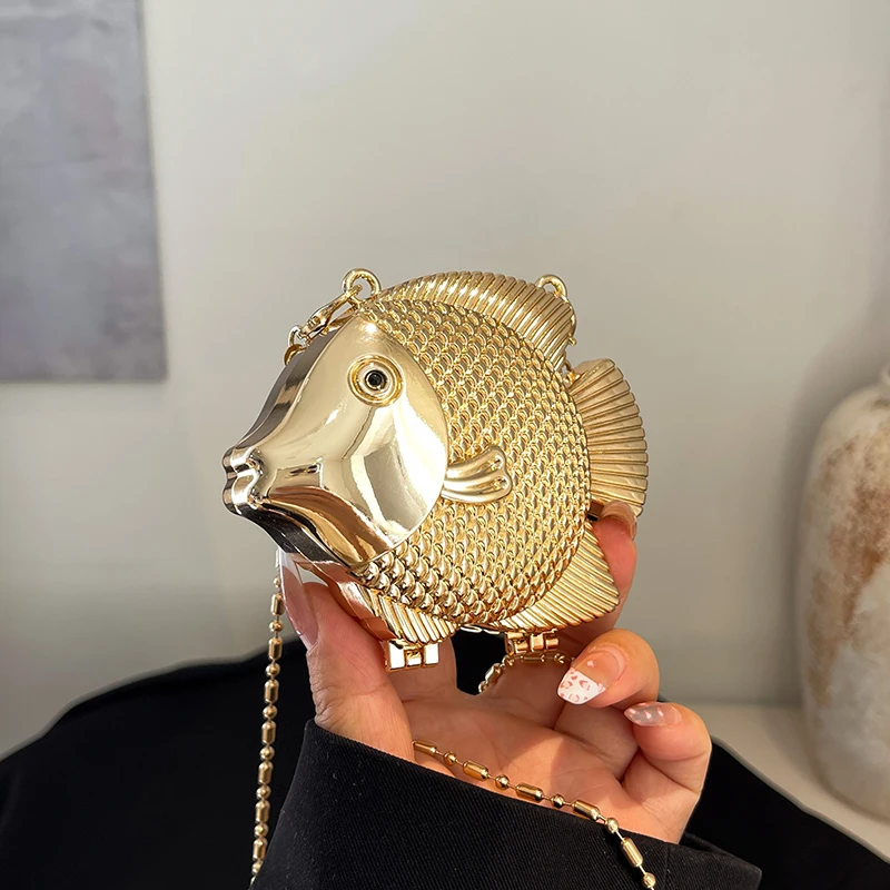 Cute Little Fish Shape Metal M - Women Fashion Handbags incelemesi ve fiyatı