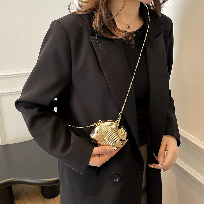 Cute Little Fish Shape Metal M - Women Fashion Handbags incelemesi ve fiyatı