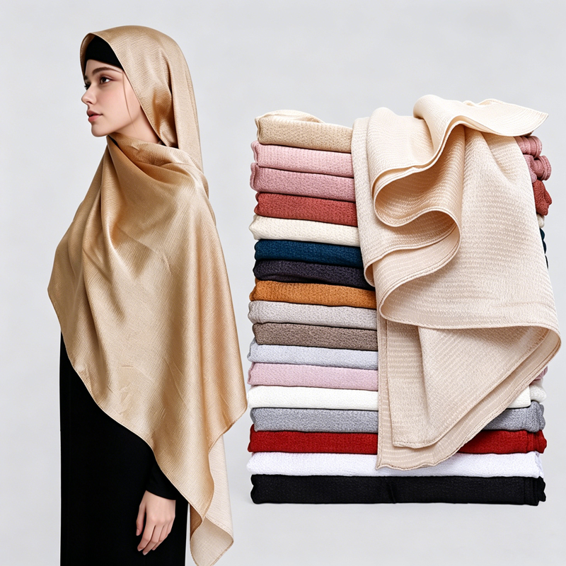 Shiny Satin Muslim Hijab for W - Women Fashion Wear incelemesi ve fiyatı