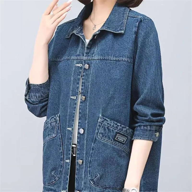 Spring Autumn Lady Long Sleeve - Women Fashion Jeans Top incelemesi ve fiyatı