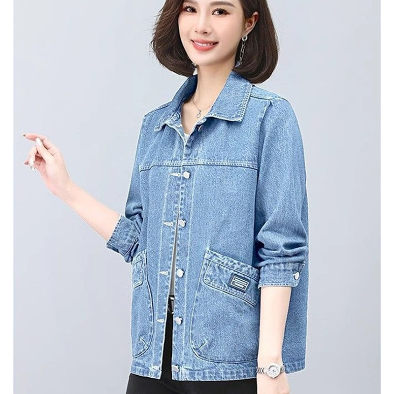 Spring Autumn Lady Long Sleeve - Women Fashion Jeans Top incelemesi ve fiyatı