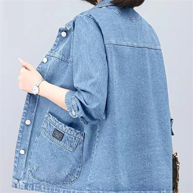 Spring Autumn Lady Long Sleeve - Women Fashion Jeans Top incelemesi ve fiyatı