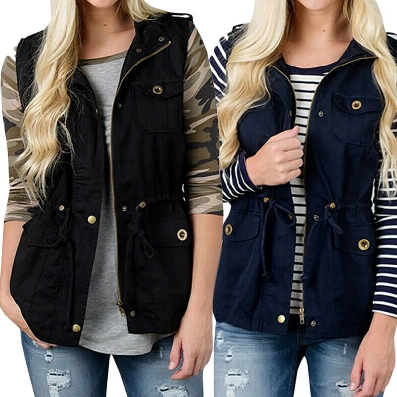 Fashion Women Vest Olive Cargo - Women'S Fashion Utility Vest incelemesi ve fiyatı