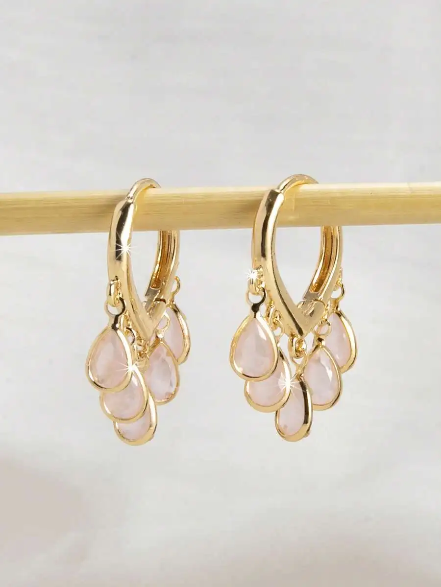 Elegant Gold Tone Teardrop Zir - Women Fashion Wear incelemesi ve fiyatı