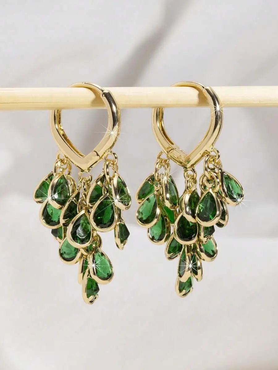 Elegant Gold Tone Teardrop Zir - Women Fashion Wear incelemesi ve fiyatı