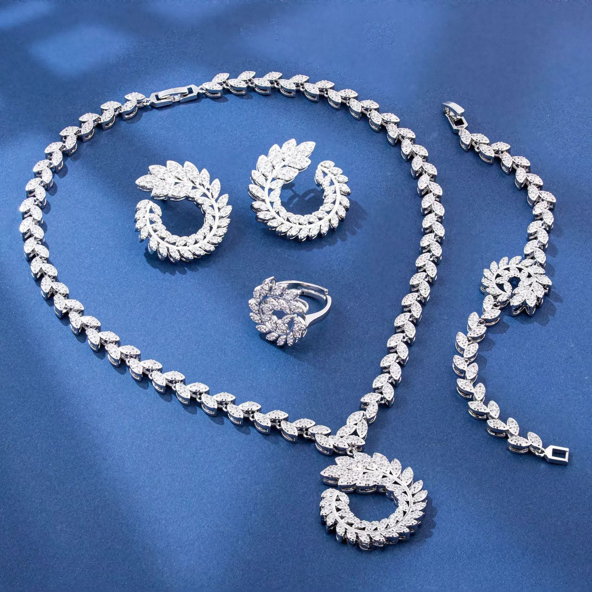 4PCS Wedding Jewelry Set Cubic - Women Fashion Uae incelemesi ve fiyatı