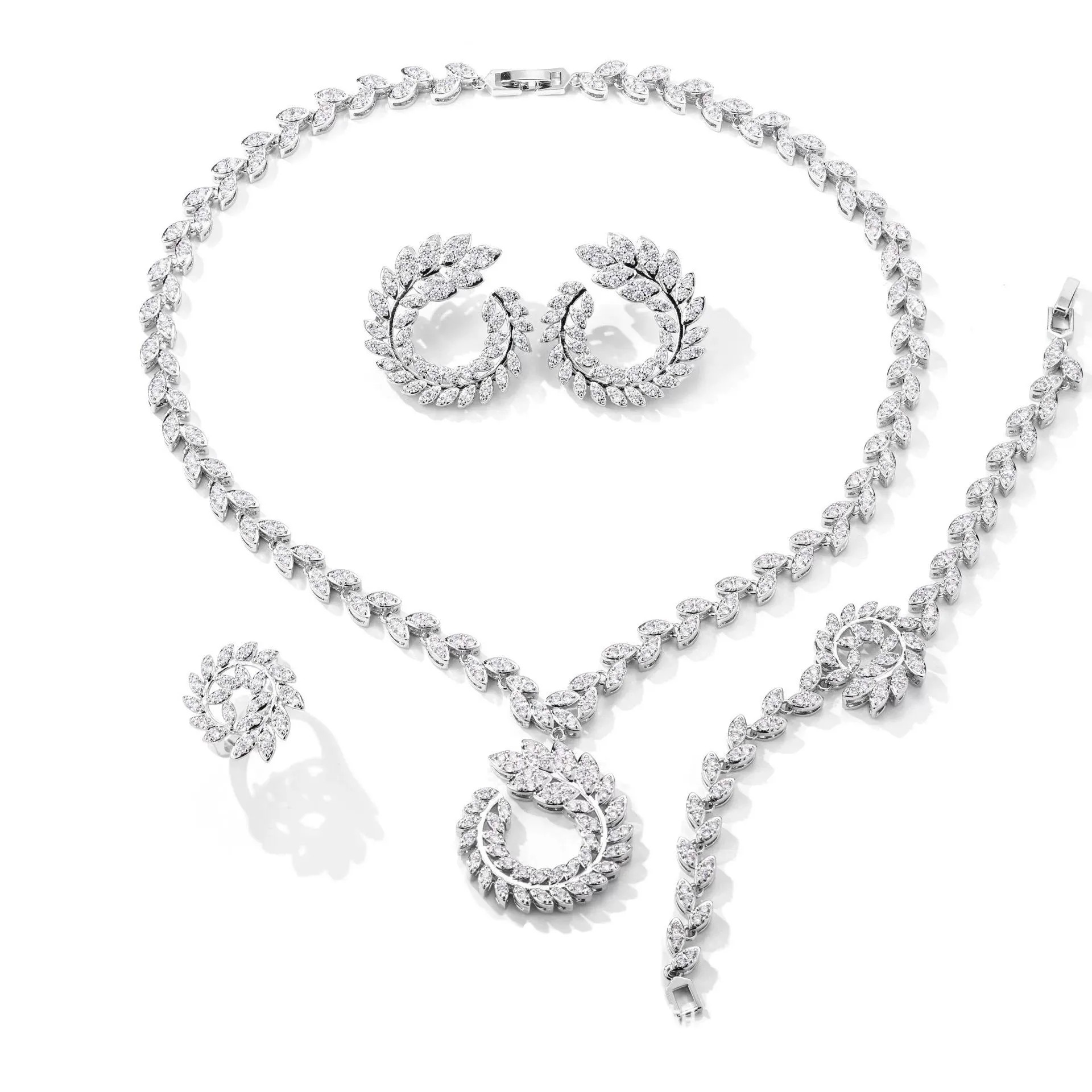4PCS Wedding Jewelry Set Cubic - Women Fashion Uae incelemesi ve fiyatı