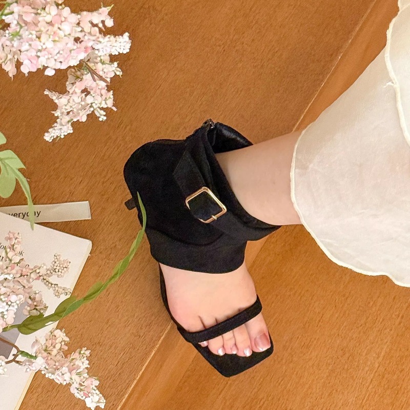 Retro Summer New Square Toe Op - Women Fashion Show incelemesi ve fiyatı