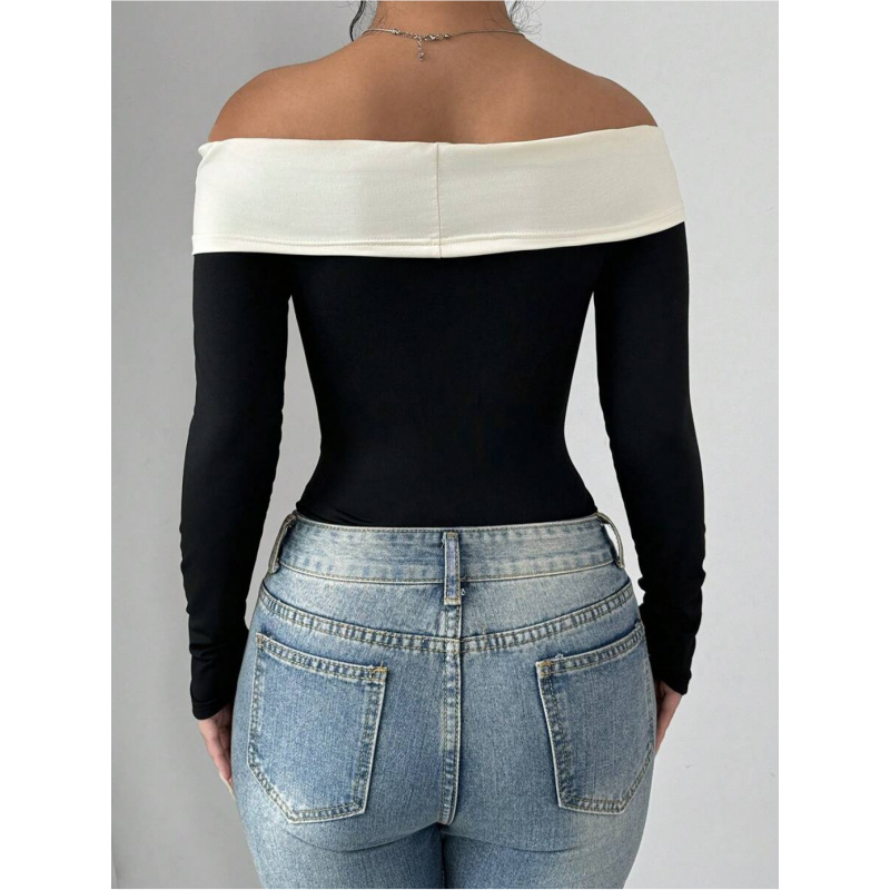 Bowknot Decor Off Shoulder Bod - Women Fashion Wear incelemesi ve fiyatı